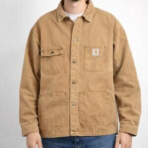 Vintage 90s Carhartt Chore Coat XXL Faded Brown Duck Canvas Utility Barn Jacket